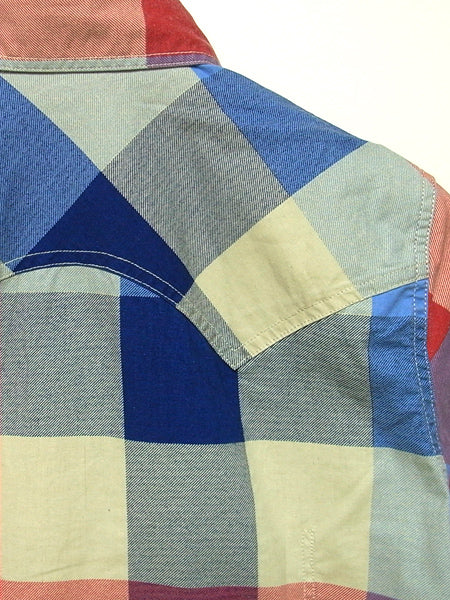 S/SL INDIGO BIG CHECK SHIRT