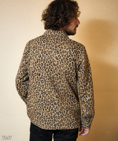 LEOPARD CAMO REVERSIBLE COACH JACKET