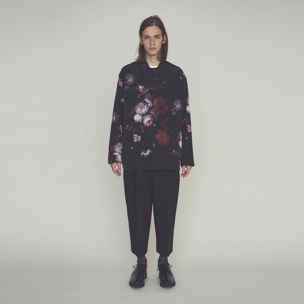 WOOL GABARDINE 2TUCK CROPPED