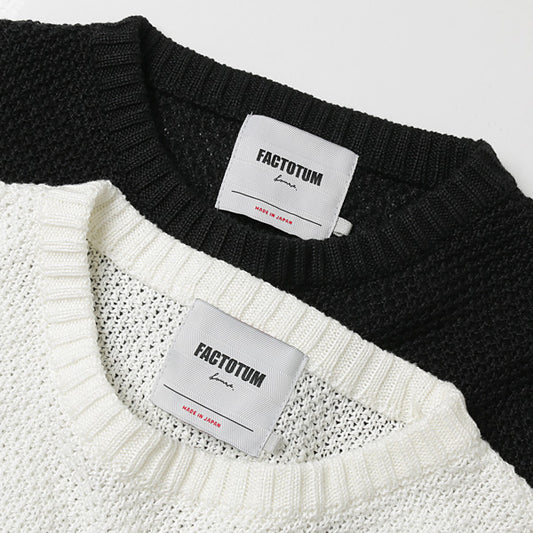 リネンカギ編み ルーズTEE