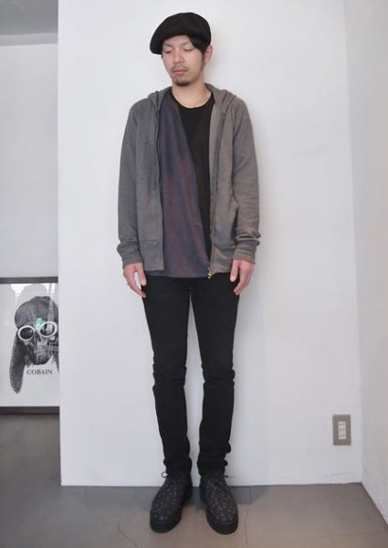 粗杢ツイルループスーパーソフト ZIP UPパーカー