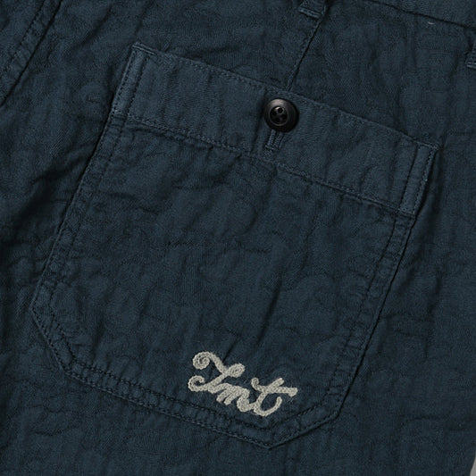 CAMOUFLAGE OVER DYE CROPPED PANTS