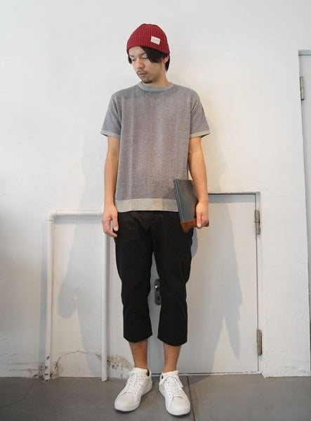 カノコ編みニット クルーショートスリーブ