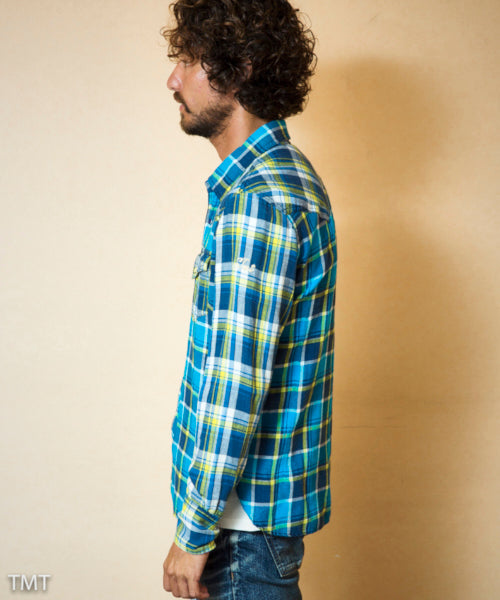 INDIGO MADRAS CRAZY PATTERN SHIRTS