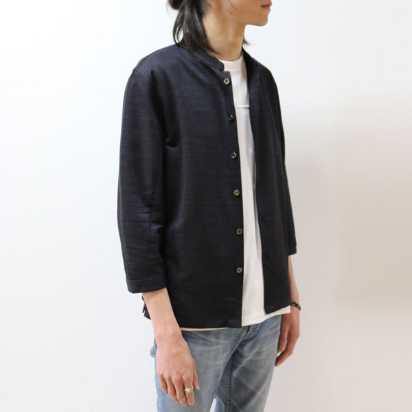 LINEN交織COTTON INLAY KNITシャツ