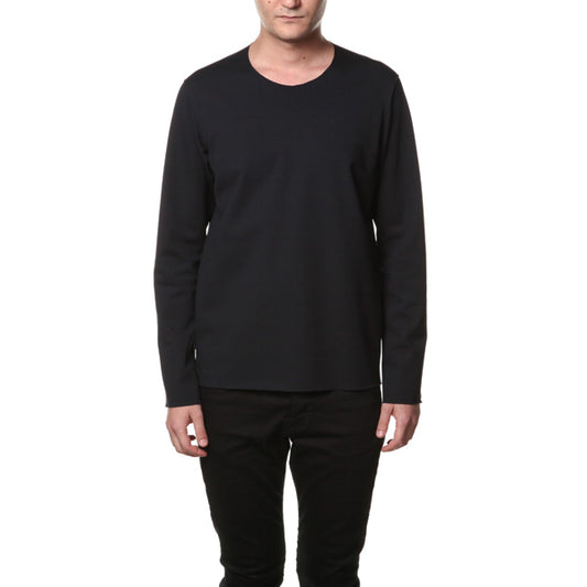 強撚SZストレッチポンチ クルーネックL/S