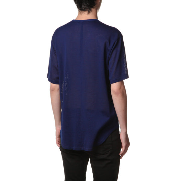 スーピマアイレットメッシュ クルーネックS/S