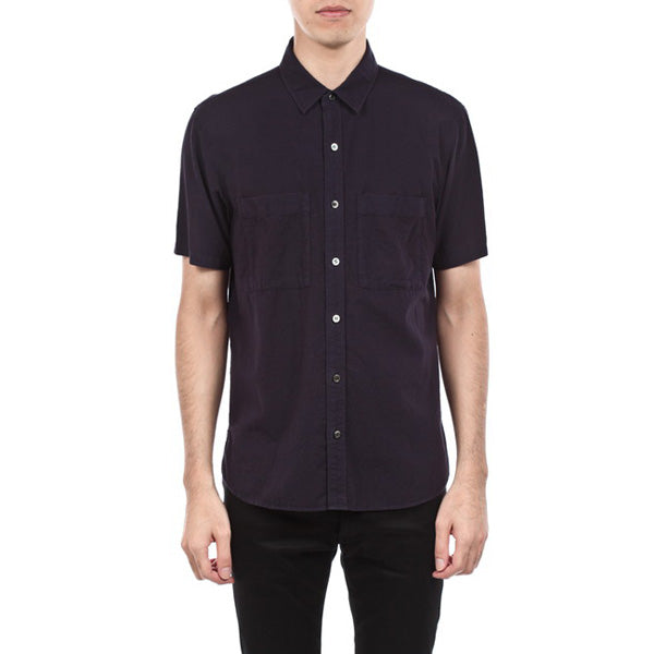 解撚ポプリンワッシャー パッチポケットシャツS/S