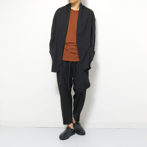 バイオリネンストレッチ ストールカラージャケット