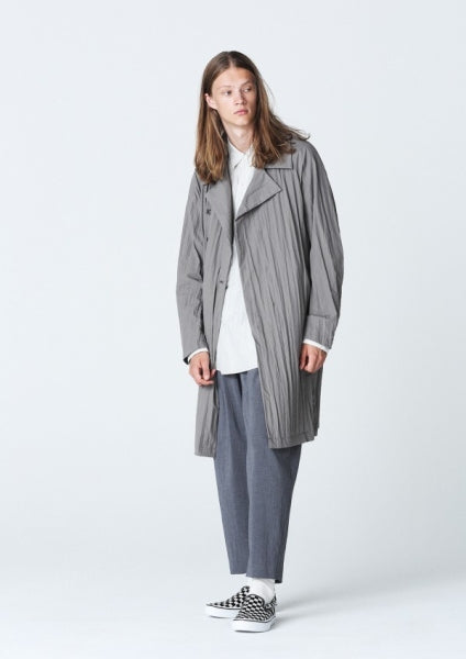 C/Nタイプライターワッシャー ダブルブレストロングコート