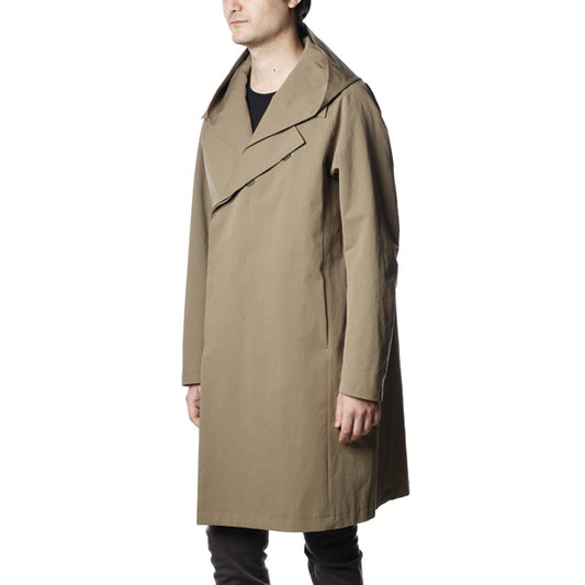 ハイカウントラバークロス フード付コート