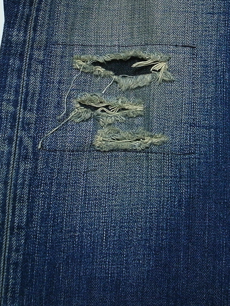 used workers crash denim pants