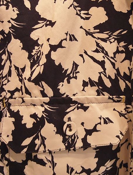 花柄コットンヨークスリーブ SSシャツ