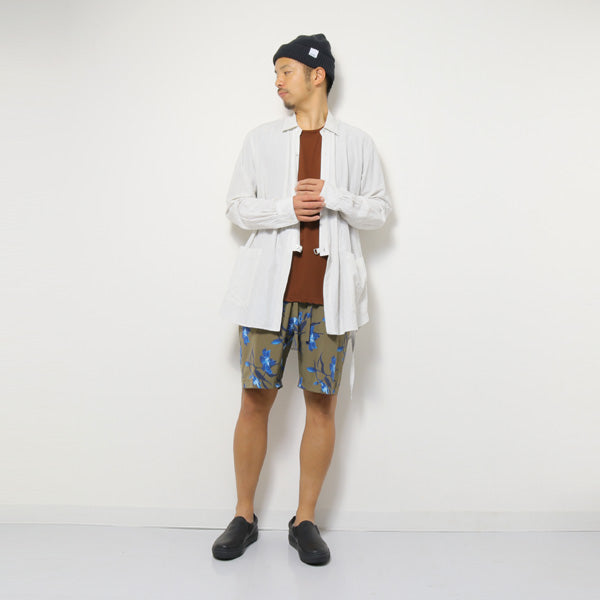 Cu/Ry/Raピンストライプ カシュクールL/S 2WAYシャツ