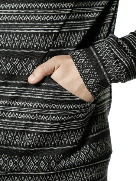 コットンシルキージャガード ZIP UPパーカー