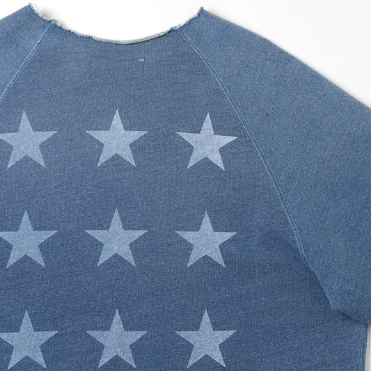 cut off used pullover sweat (flag)