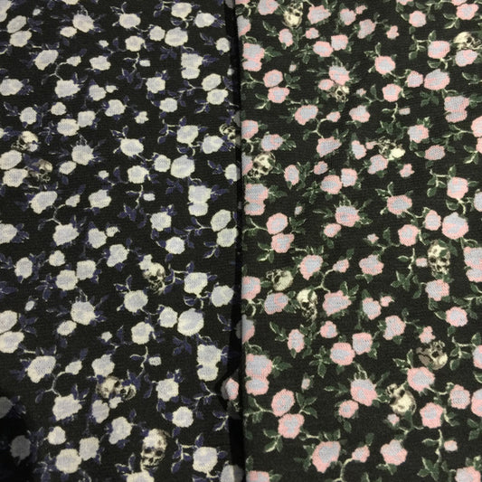 BIG T-SHIRT INKJET SKULL FLOWER