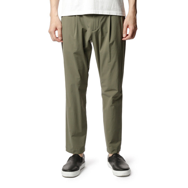 Ny/Co 2WAYストレッチタフタ ワンタックテーパードパンツ