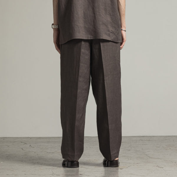 NEW CLASSIC FIT EASY TROUSERS HEMP SHIRTING