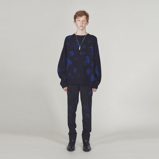 HIGH GAUGE WJQ KNIT ROSE MIX PULLOVER