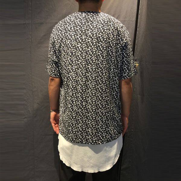 BIG T-SHIRT INKJET SKULL FLOWER