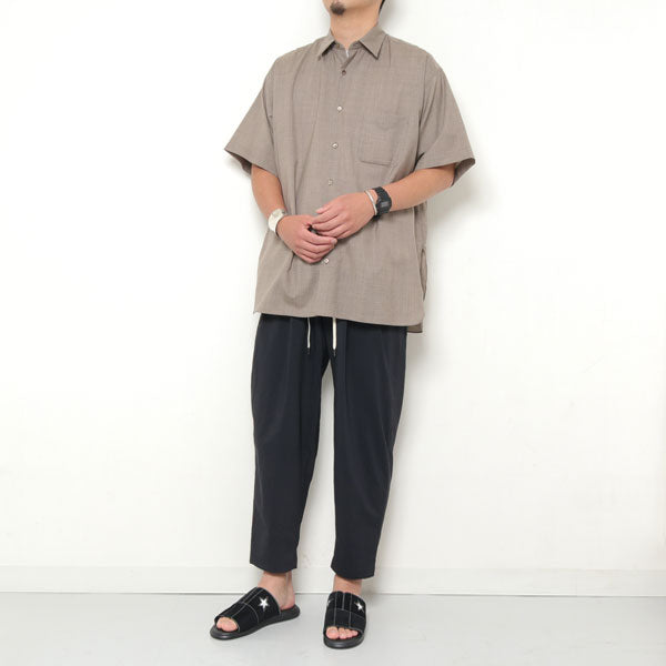 タスランNYストレッチ ワイドテーパードパンツ