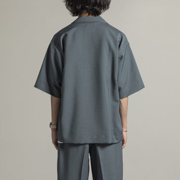 BUTTONLESS SHIRT WOOL MOHAIR TROPICAL