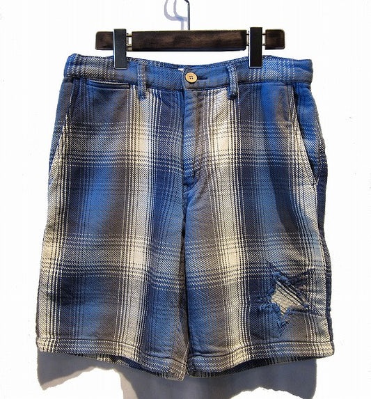 star cropped big check shorts