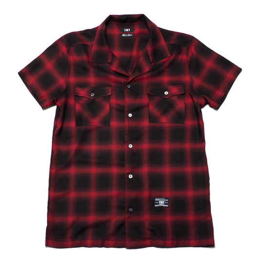 RAYON TWILL OMBRE CHECK S/SL SHIRTS