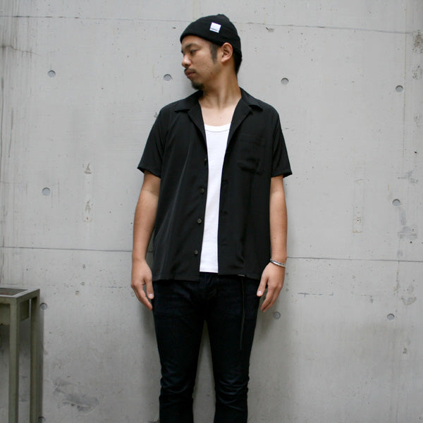 ハイカウントキュプラデシン オープンカラーシャツS/S