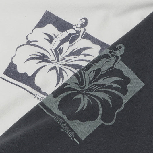 30/-スペシャル加工天竺 Pt 半袖T(ハイビスカス)