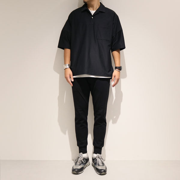 タスラン天竺 ドロップショルダーポロシャツ