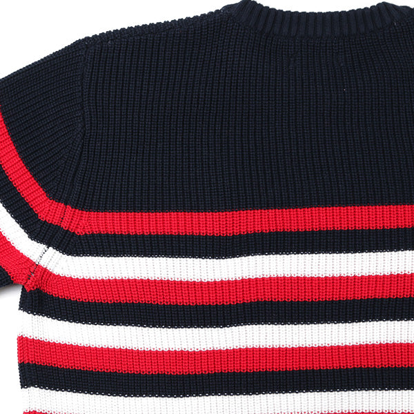 TRICOLORE BORDER CREW NECK PULLOVER
