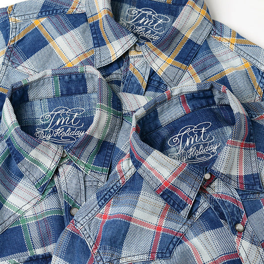L/SL ORIGINAL INDIGO CHECK SHIRTS