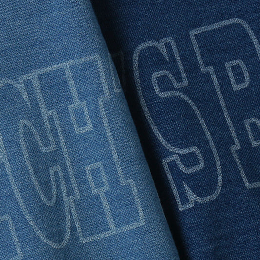 S/SL INDIGO天竺TEE V NECK (WITCHS ROCK)