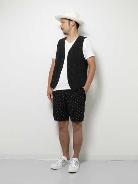 キュプラレーヨンラミー抜染ドットpt ハーフパンツ