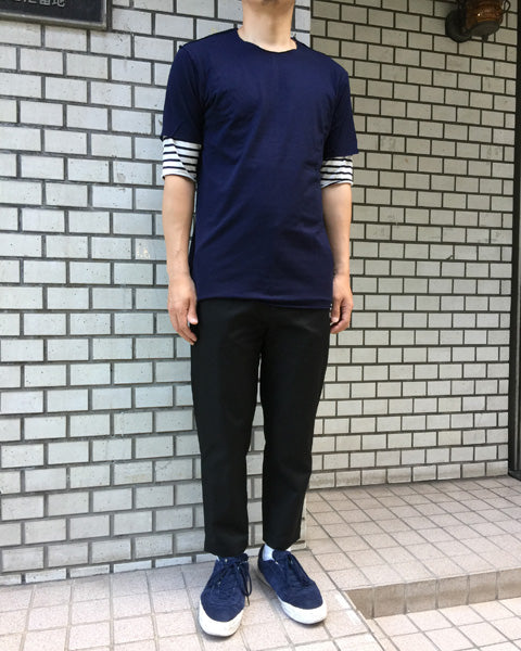 GABARDINE CROPPED SLIM PANTS