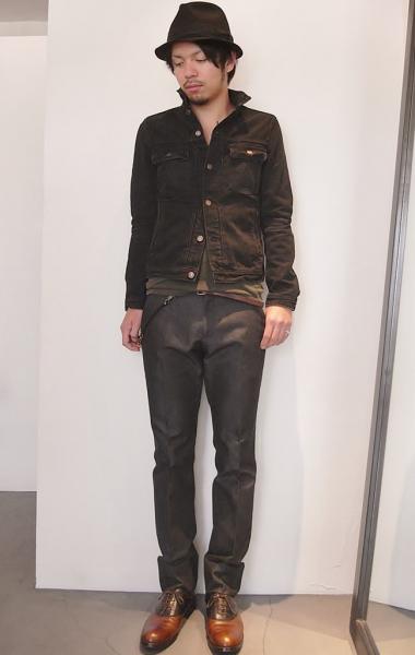 オイル革紐x真鍮 ブレードレザーウォレットコード