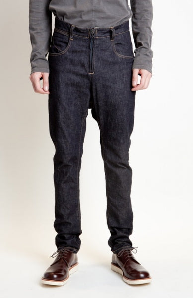 ストレッチデニム ロングサルエルパンツ