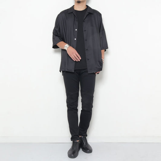 STRETCH DENIM BIKER EASY JEANS