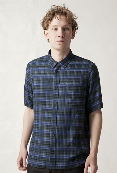 レーヨンチェックWポケット サマーワークシャツ