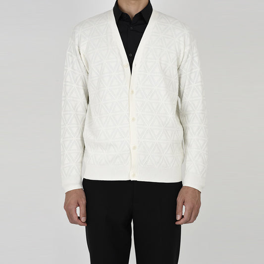 TRIANGLE KNIT CARDIGAN