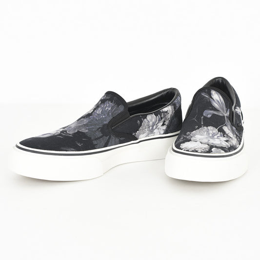 CANVAS SLIP ON FLOWER (WHITE SOLE)
