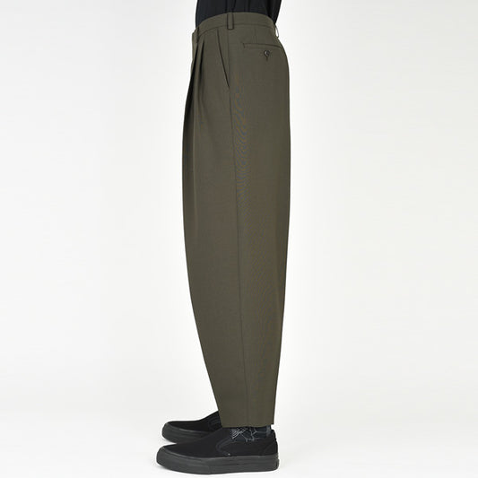 WOOL GABARDINE 2TUCK TAPERED