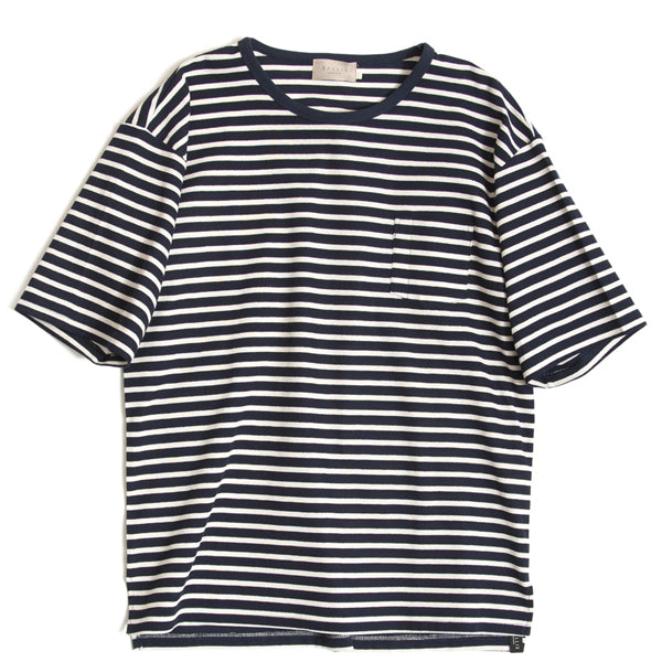 バスクサーフニットボーダー クルーネックTEE