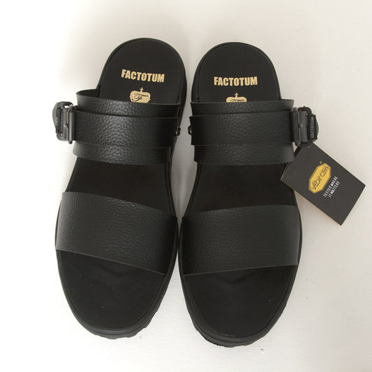 シボフェイクレザーサンダル