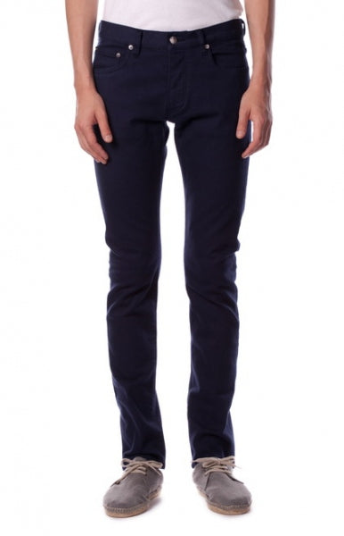 ムラ糸ストレッチデニム スーパースリム製品染め