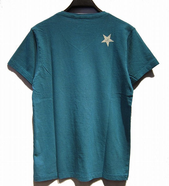 short sleeve vintage style V-neck t-shirts (star)