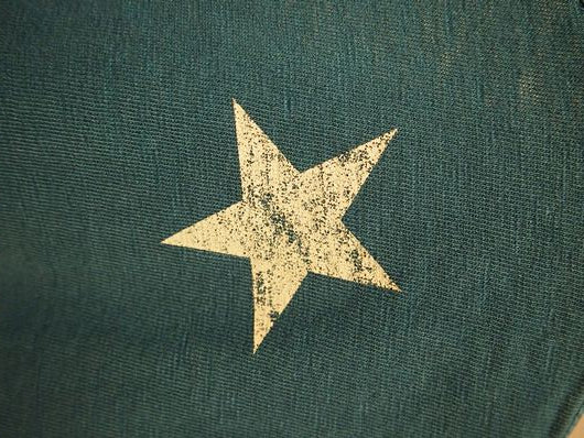 short sleeve vintage style V-neck t-shirts (star)