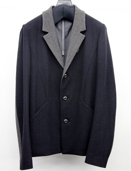 カシミヤ混ストレッチへリンボーン 配色3Bジャケット